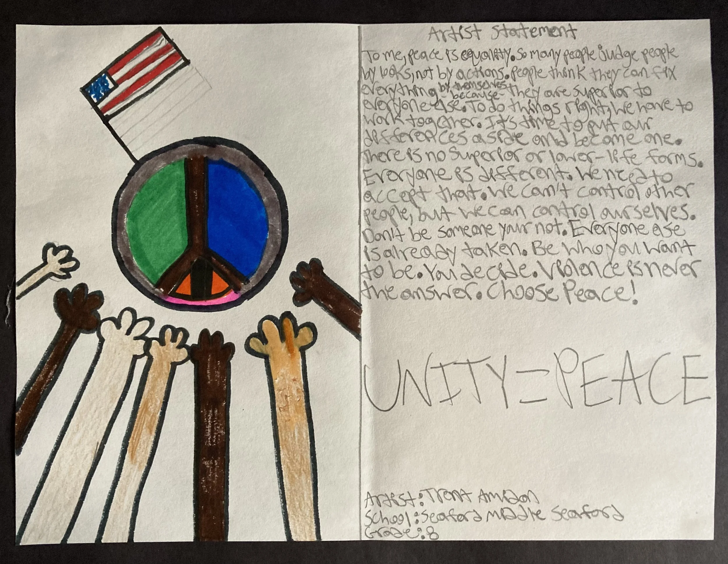 Nonviolent Seaford Hosts Visionary Peace Youth Art Reception